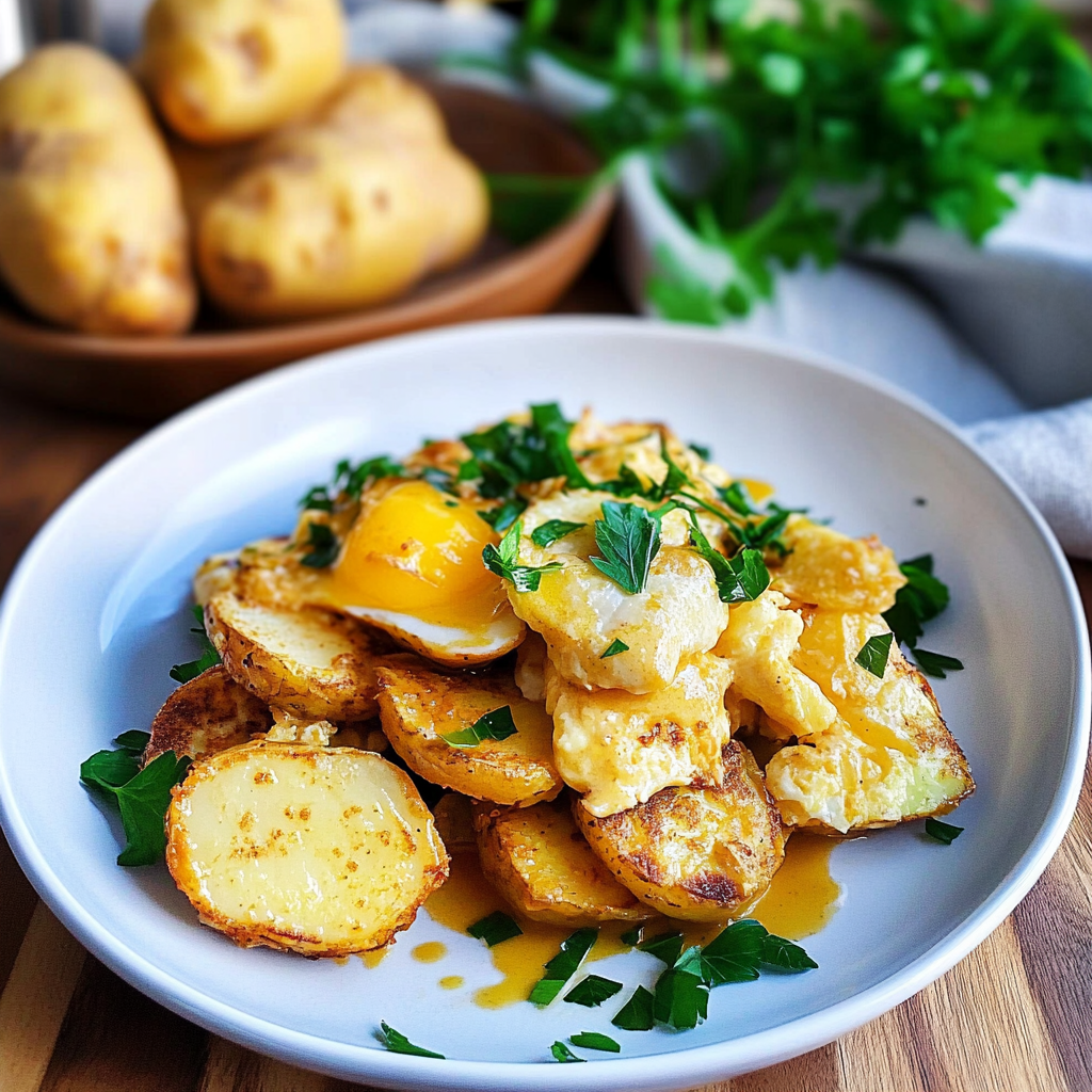 Recipe preparation for Bratkartoffeln mit Ei