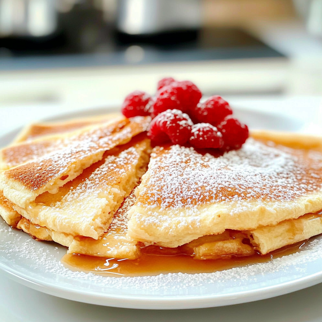 Recipe preparation for Pfannkuchen Rezept einfach