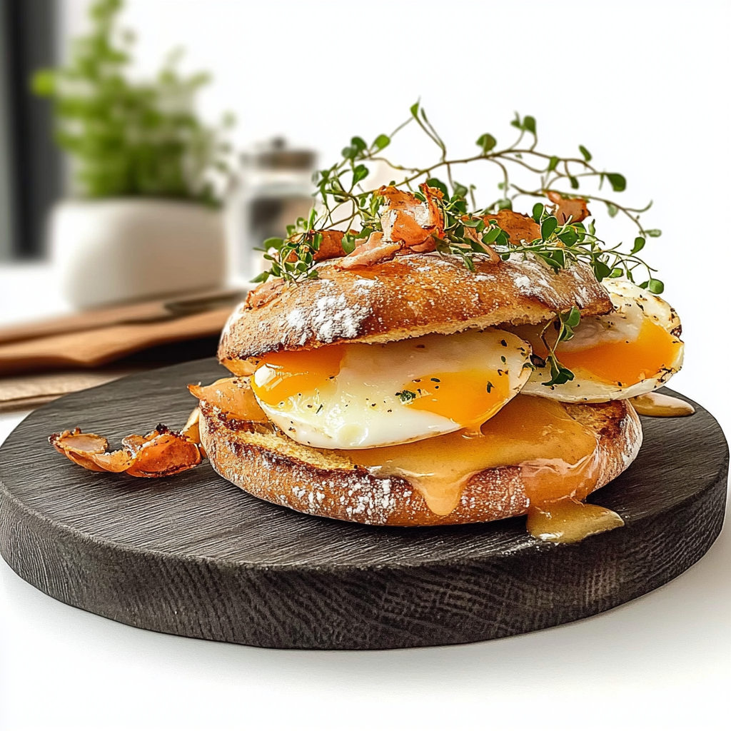 Recipe preparation for Brötchen mit Ei