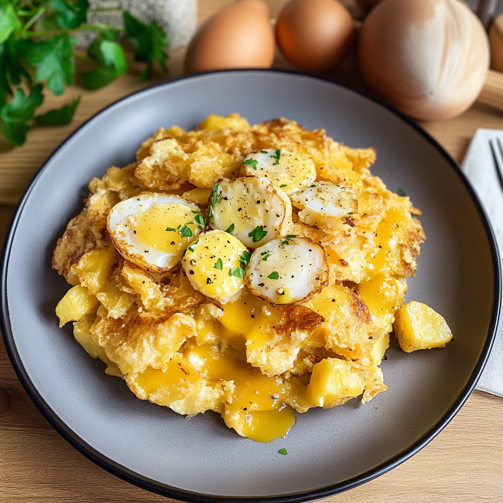 Recipe preparation for Bratkartoffeln mit Ei