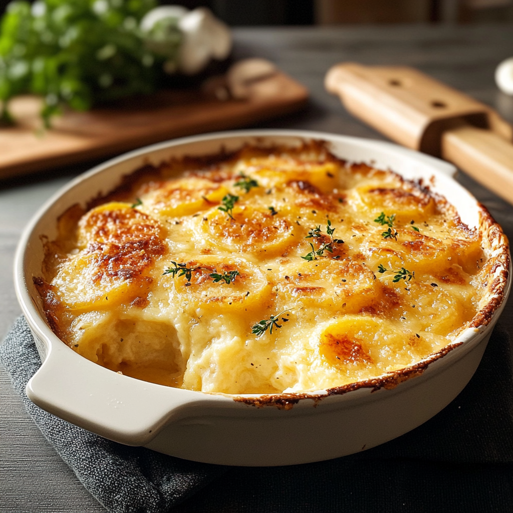 Recipe preparation for Kartoffelgratin