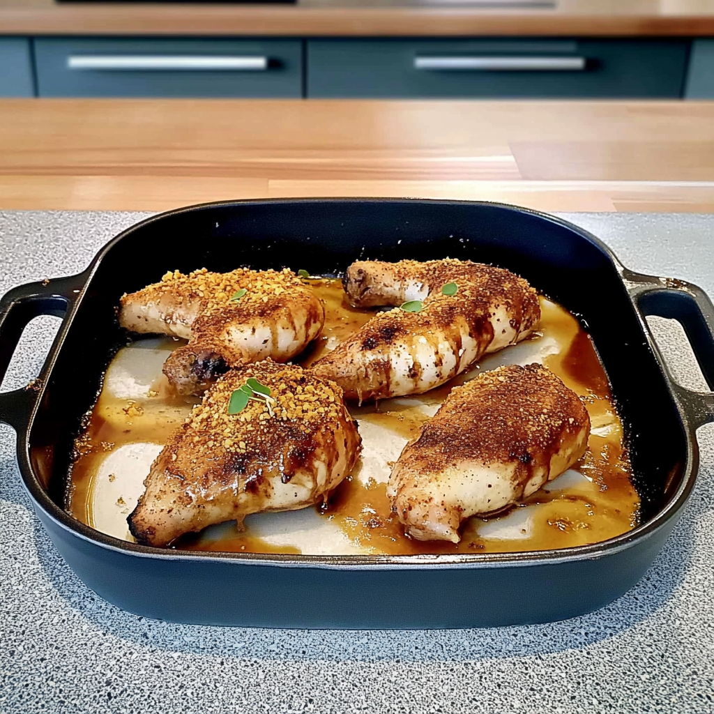 Recipe preparation for Knusprige Hähnchenkeulen