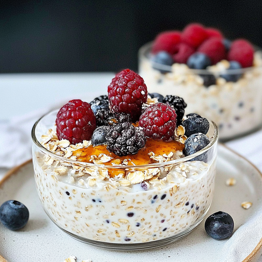 Recipe preparation for Overnight Oats deutsch