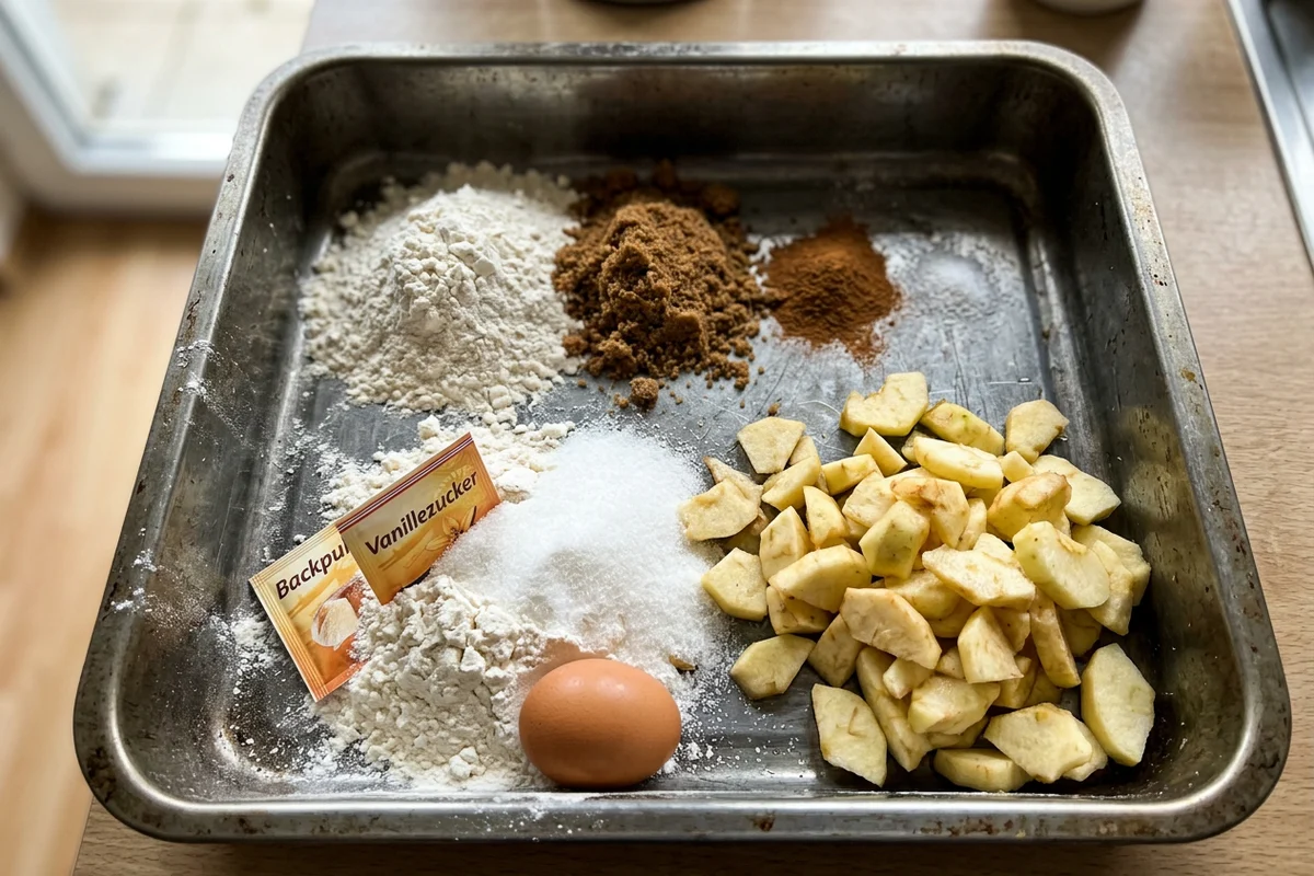 Bratapfelkuchen mit Streuseln