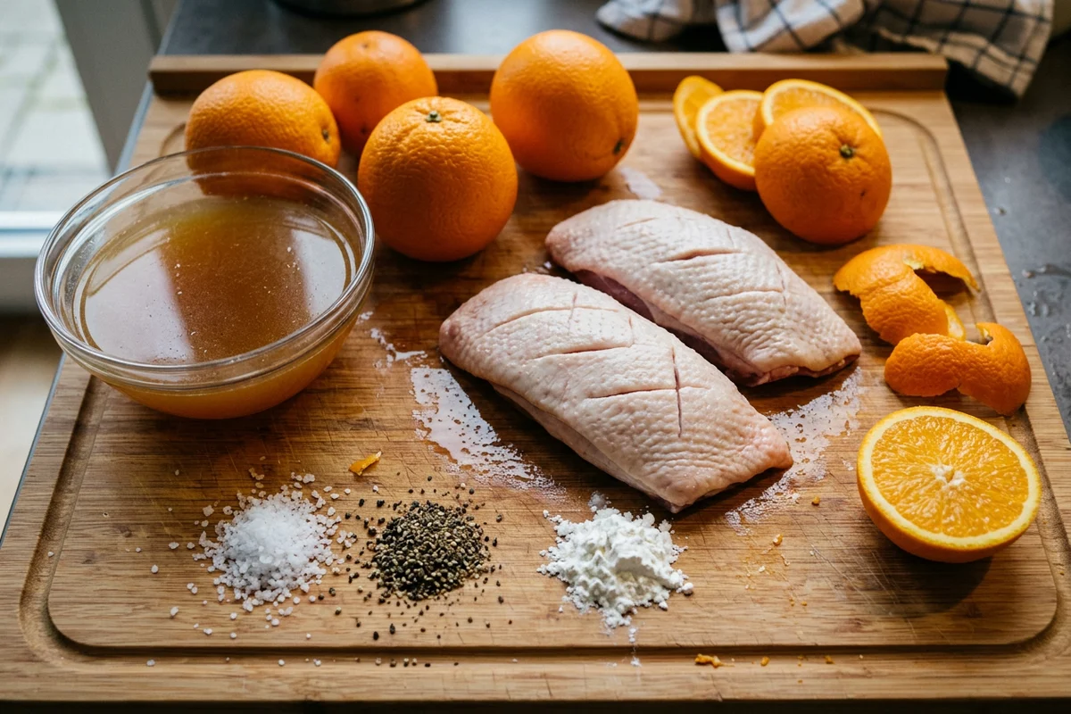Entenbrust mit Orangensauce