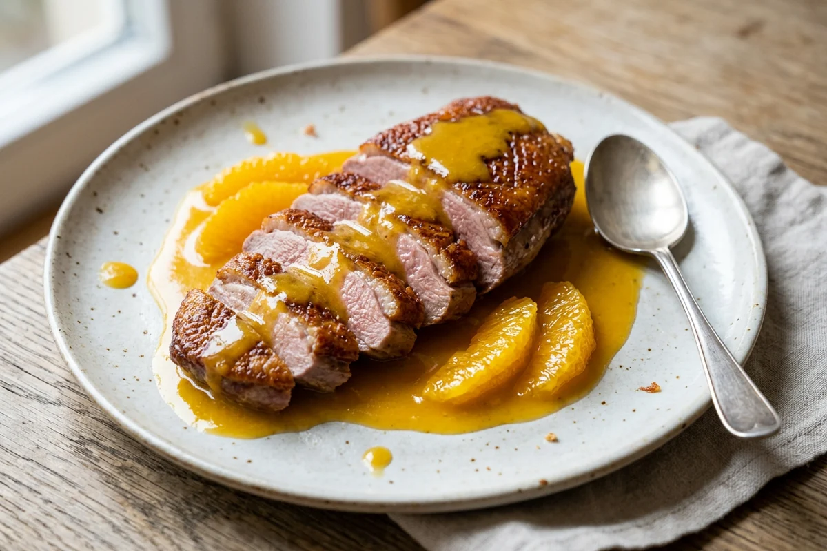 Entenbrust mit Orangensauce