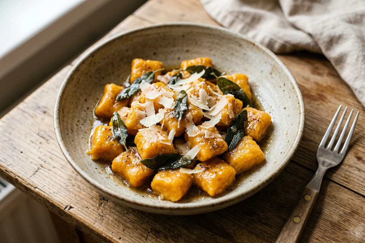 Kürbisgnocchi mit Salbeibutter
