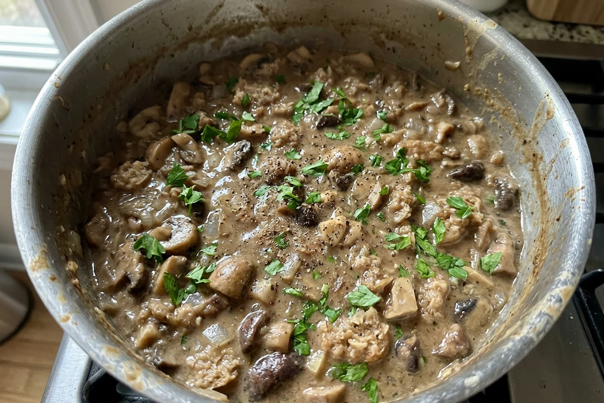 Pilzragout mit Semmelknödeln
