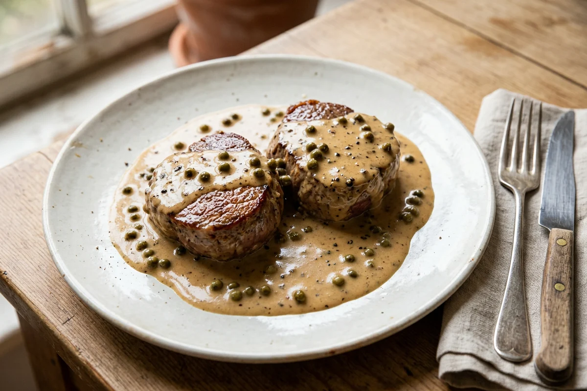 Rinderfilet mit Pfeffersoße