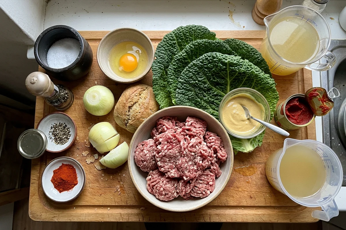Wirsingrouladen mit Hackfleisch