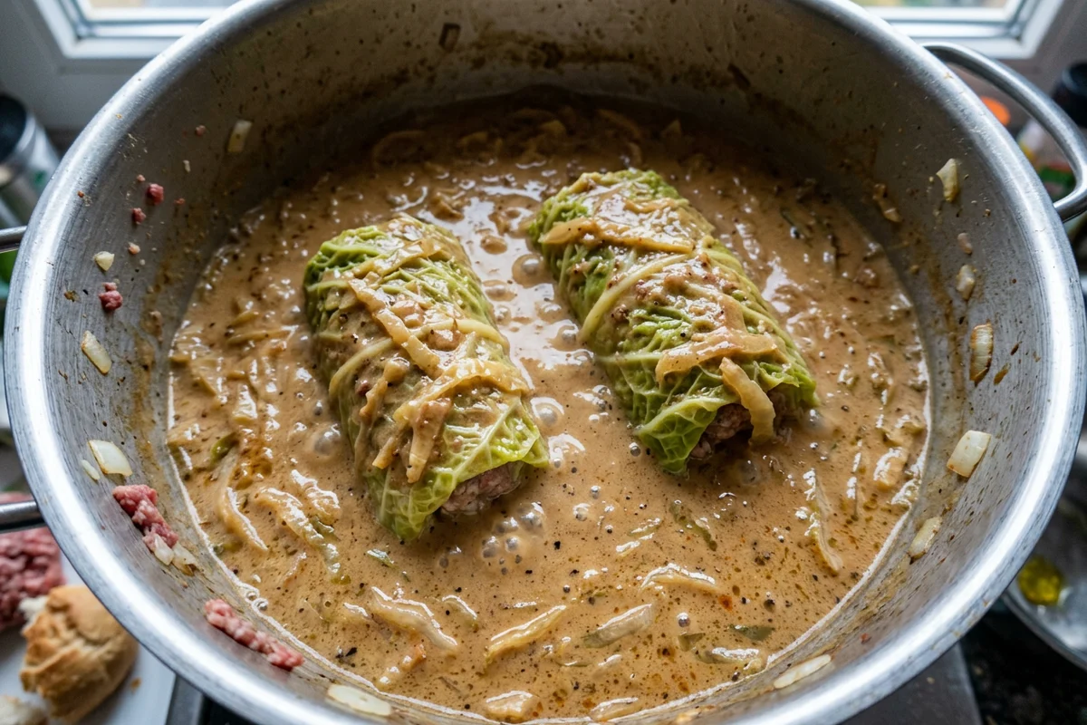 Wirsingrouladen mit Hackfleisch